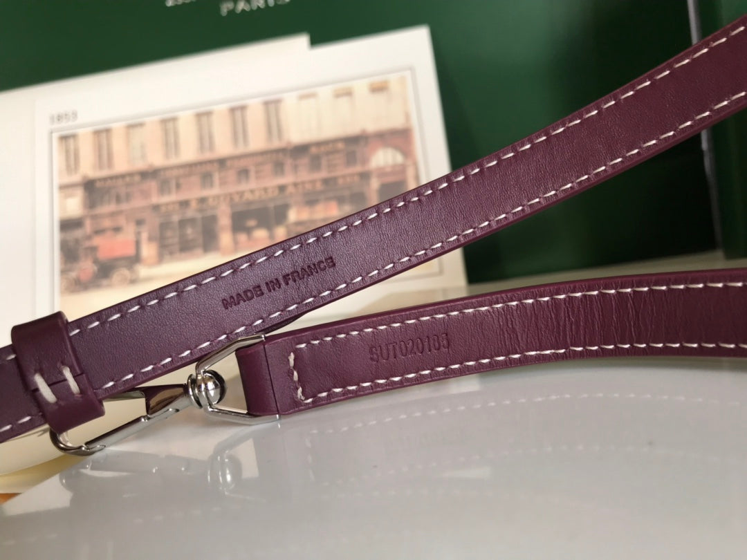 GOYARD MUSE VANITY CASE 20 IN WINE RED GOYARDINE CANVAS