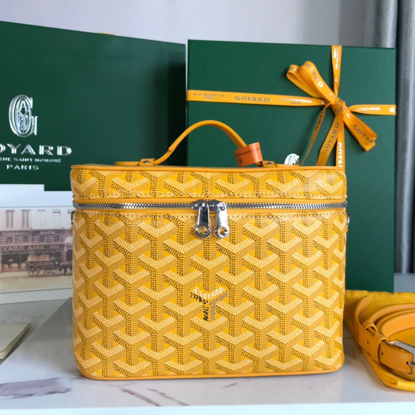 GOYARD MUSE VANITY CASE 20 IN YELLOW GOYARDINE CANVAS