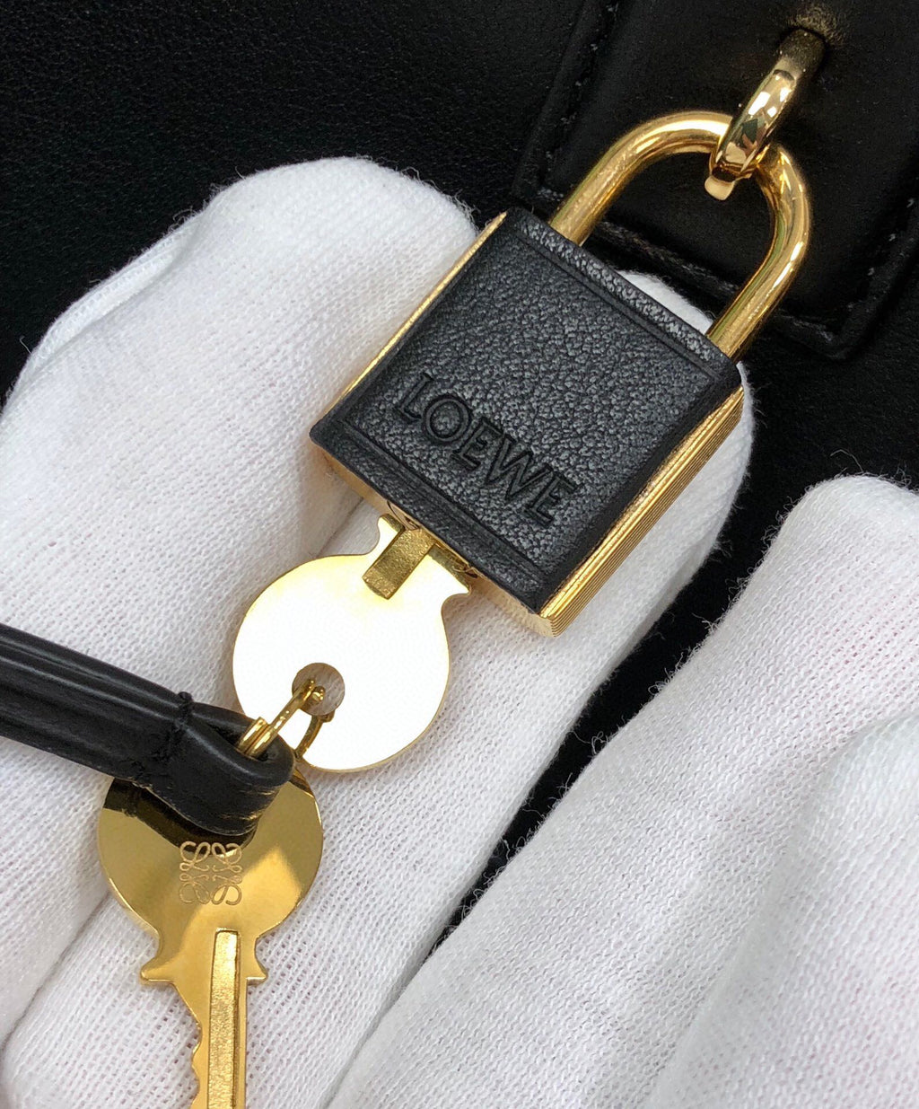 LOEWE LOE AMAZONA 19 BAG IN BLACK NAPPA CALFSKIN