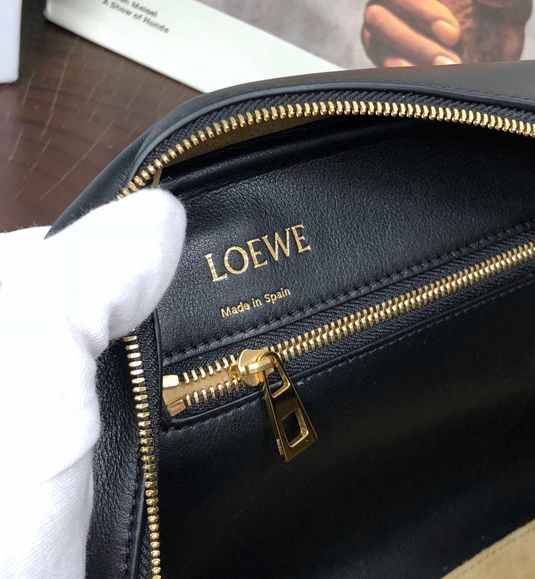 LOEWE LOE AMAZONA 19 BAG IN BLACK NAPPA CALFSKIN