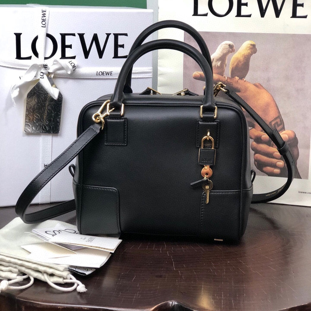 LOEWE LOE AMAZONA 19 BAG IN BLACK NAPPA CALFSKIN
