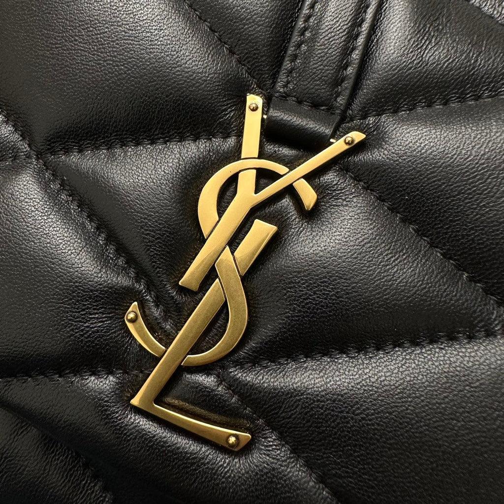 SAINT LAURENT LE 5 À 7 HANDBAG 24 IN BLACK LAMBSKIN