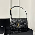 SAINT LAURENT LE 5 À 7 HANDBAG 24 IN BLACK LAMBSKIN