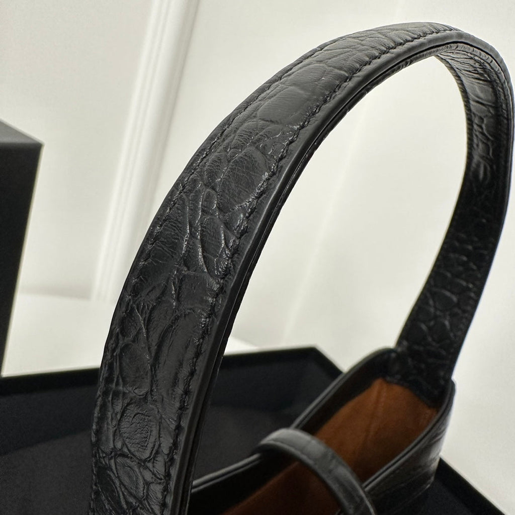 SAINT LAURENT MINI 19 BLACK CALFSKIN HOBO