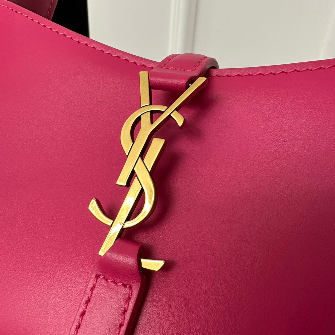 SAINT LAURENT MINI 19 BRIGHT PINK SMOOTH CALFSKIN