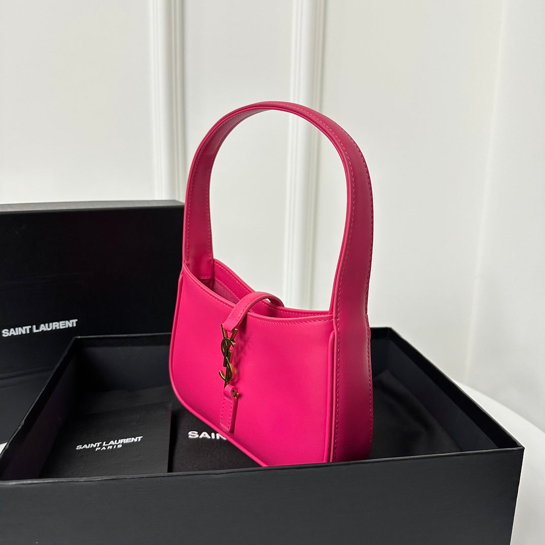 SAINT LAURENT MINI 19 BRIGHT PINK SMOOTH CALFSKIN