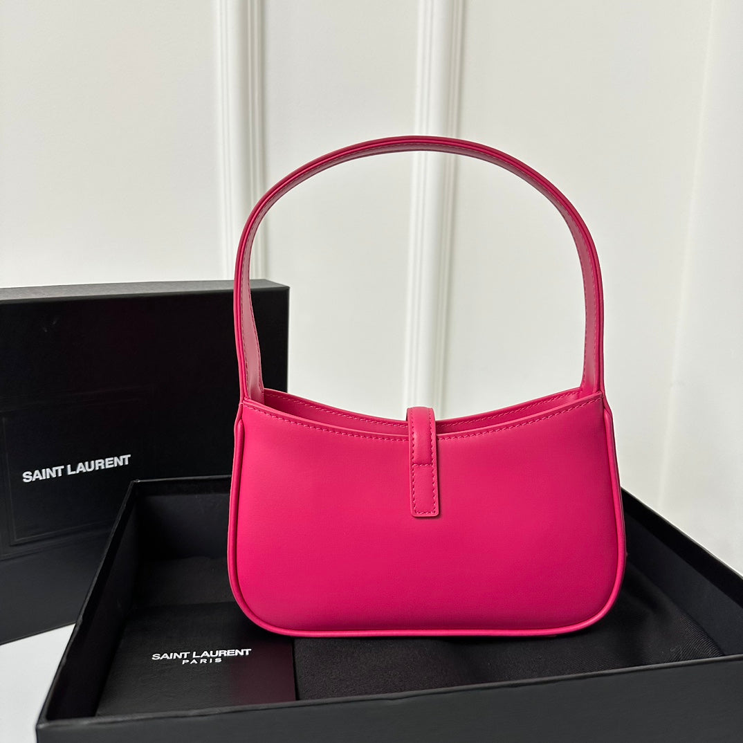 SAINT LAURENT MINI 19 BRIGHT PINK SMOOTH CALFSKIN