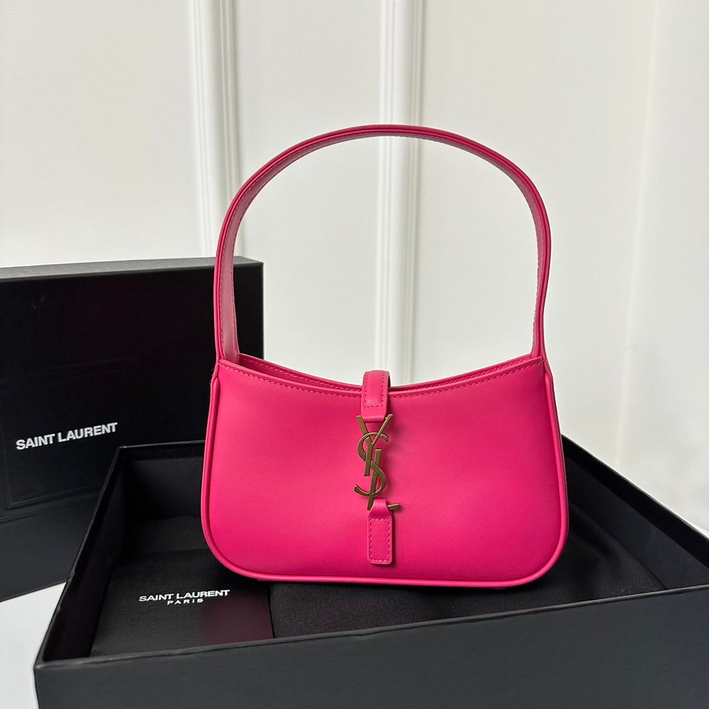 SAINT LAURENT MINI 19 BRIGHT PINK SMOOTH CALFSKIN
