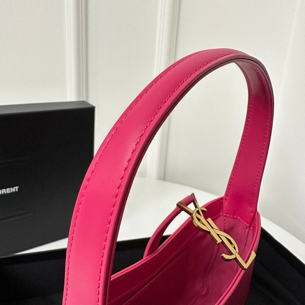 SAINT LAURENT MINI 19 BRIGHT PINK SMOOTH CALFSKIN