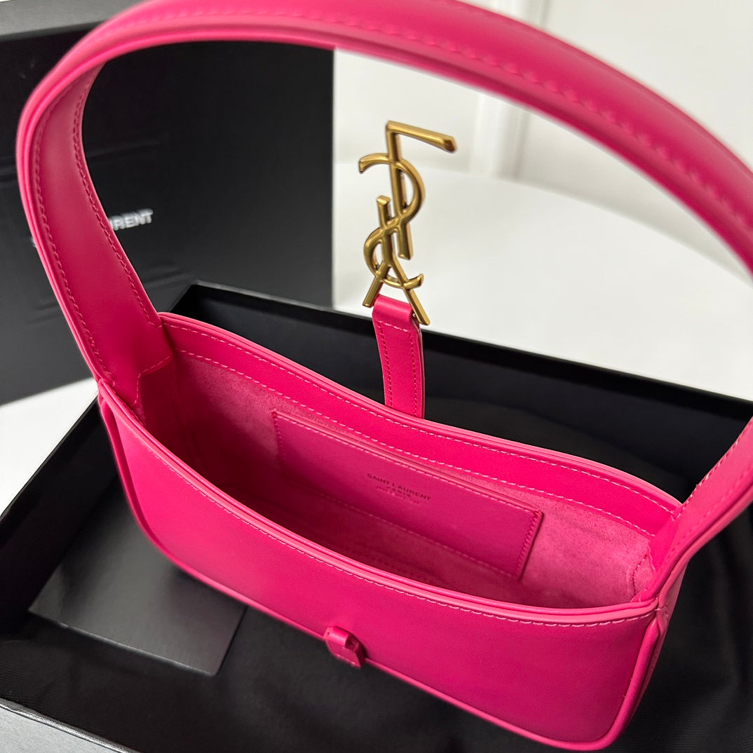 SAINT LAURENT MINI 19 BRIGHT PINK SMOOTH CALFSKIN