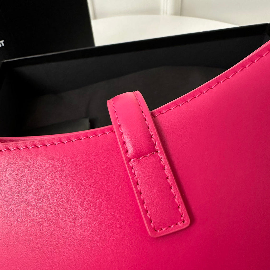SAINT LAURENT MINI 19 BRIGHT PINK SMOOTH CALFSKIN