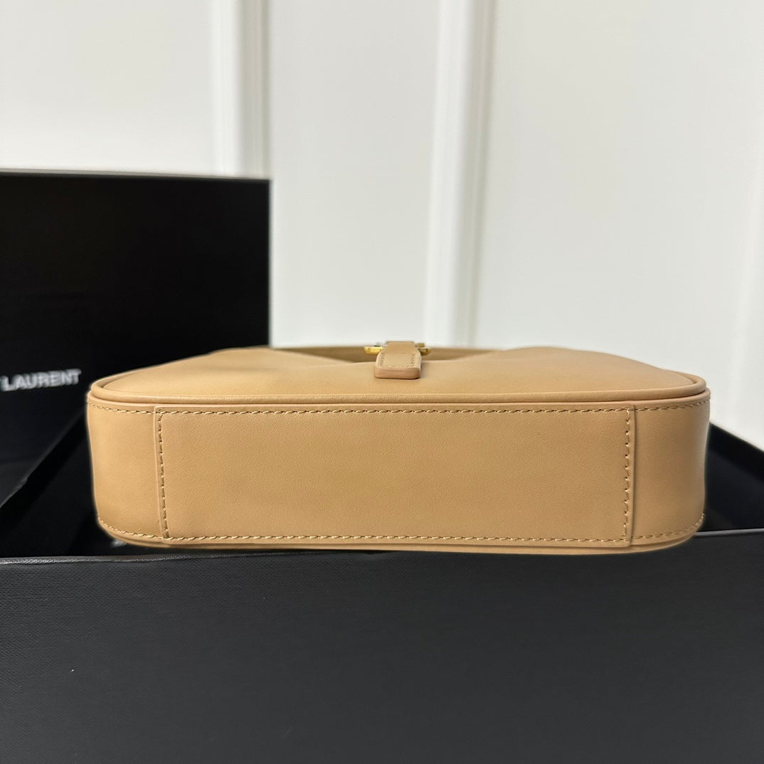 SAINT LAURENT MINI 19 YELLOW CREAM SMOOTH CALFSKIN