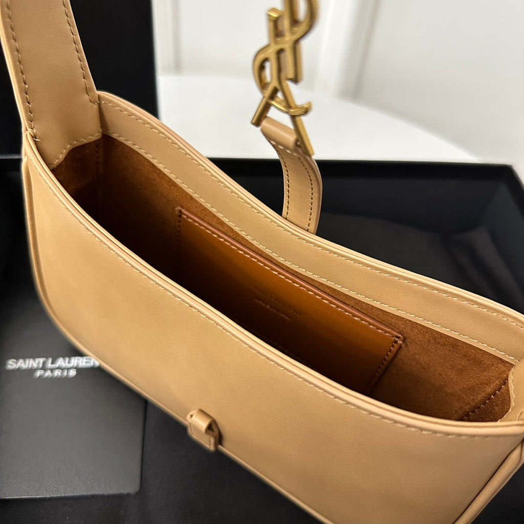 SAINT LAURENT MINI 19 YELLOW CREAM SMOOTH CALFSKIN
