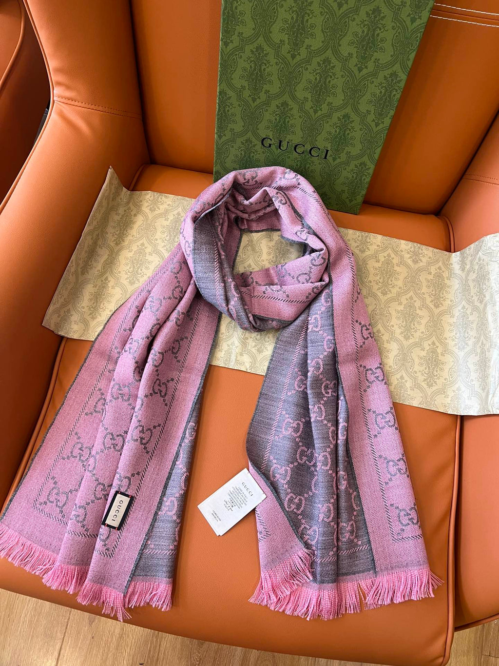 GUCCI 25S SCARF 180 IN WOOL 644860