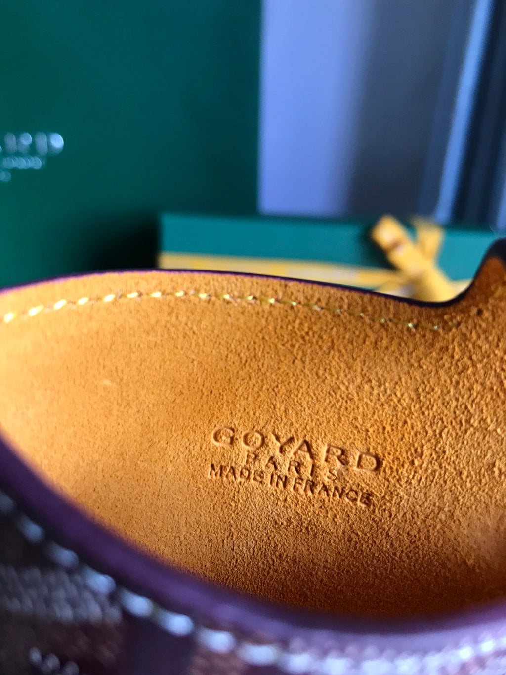 GOYARD MONTMARTRE GM CASE 18 IN WINE RED GOYARDINE CANVAS