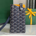 GOYARD MONTMARTRE GM CASE 18 IN NAVY BLUE GOYARDINE CANVAS