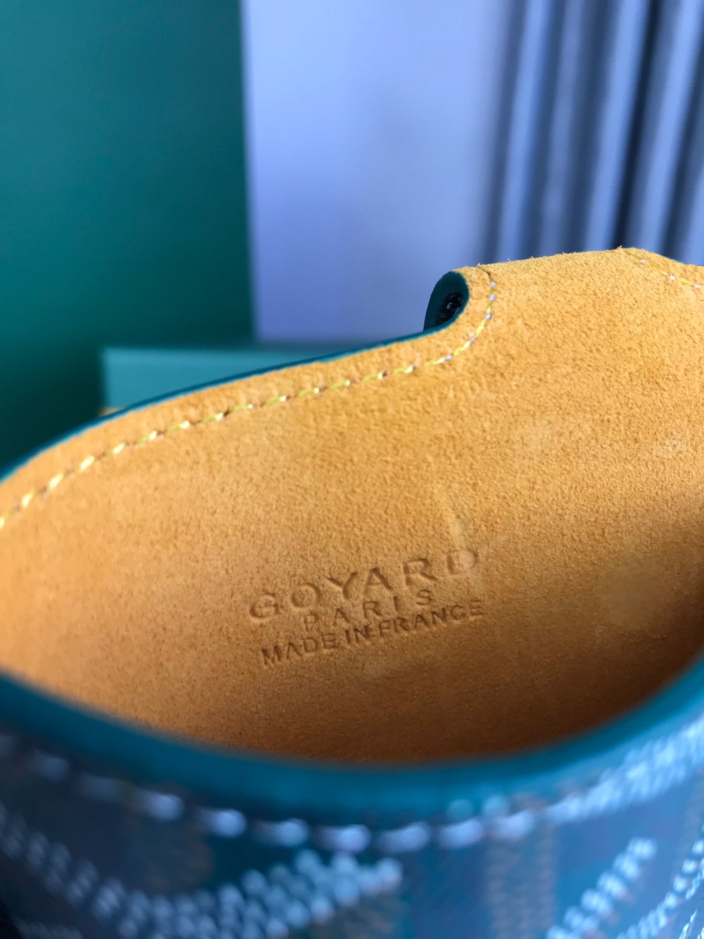 GOYARD MONTMARTRE GM CASE 18 IN GREEN GOYARDINE CANVAS