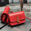 SAINT LAURENT SOLFERINO SMALL 19 RED CALFSKIN GOLD HARDWARE