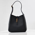 SAINT LAURENT LE 5 À 7 HANDBAG 22 IN BLACK CALFSKIN