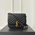 SAINT LAURENT SOLFERINO HENGFENG 22 BLACK LAMBSKIN BAG