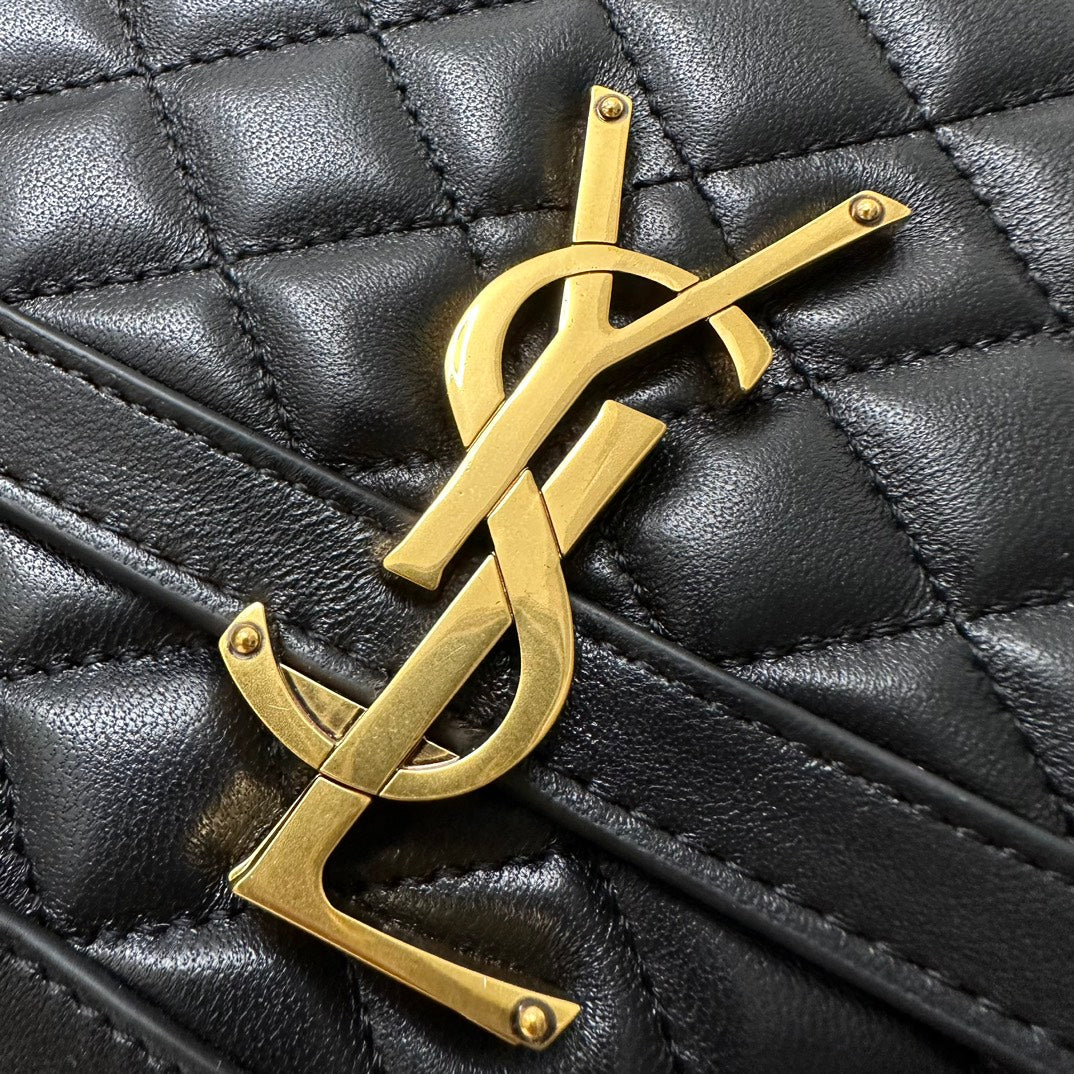 SAINT LAURENT SOLFERINO HENGFENG 22 BLACK LAMBSKIN BAG