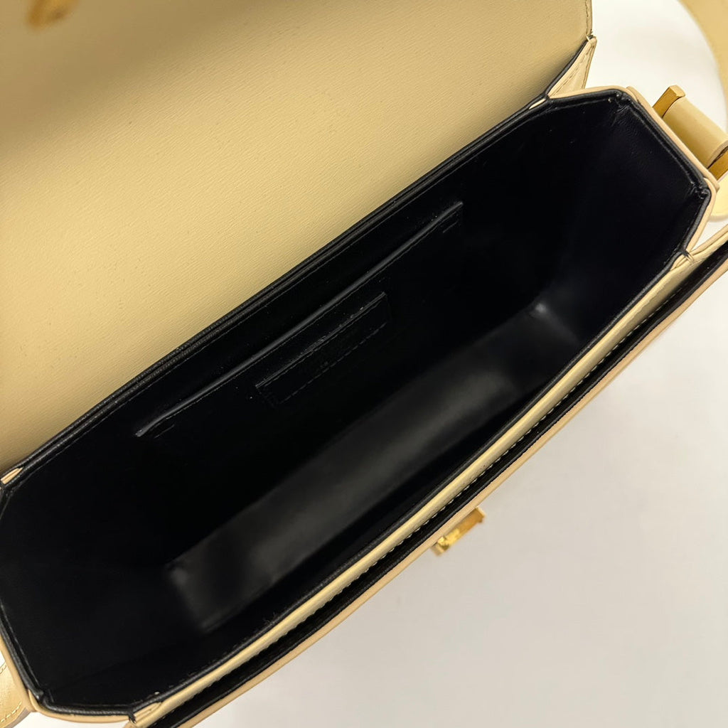 SAINT LAURENT SOLFERINO 23 SATCHEL IN BOX BEIGE CREAM CALFSKIN