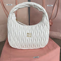 MIU MIU WANDER 29 BAG IN WHITE LAMBSKIN
