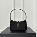 SAINT LAURENT MINI 19 BLACK GLOSSY CALFSKIN HOBO