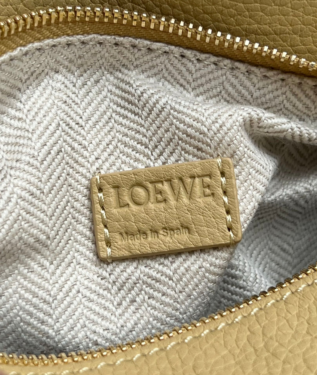LOEWE LOE MINI 18 PUZZLE BAG IN YELLOW CREAM CALFSKIN