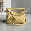 LOEWE LOE MINI 18 PUZZLE BAG IN YELLOW CREAM CALFSKIN