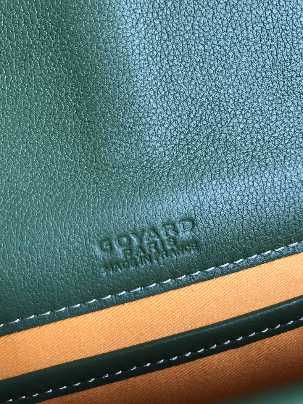 GOYARD BELVEDERE MM BAG 21 IN GREEN GOYARDINE CANVAS AND CALFSKIN