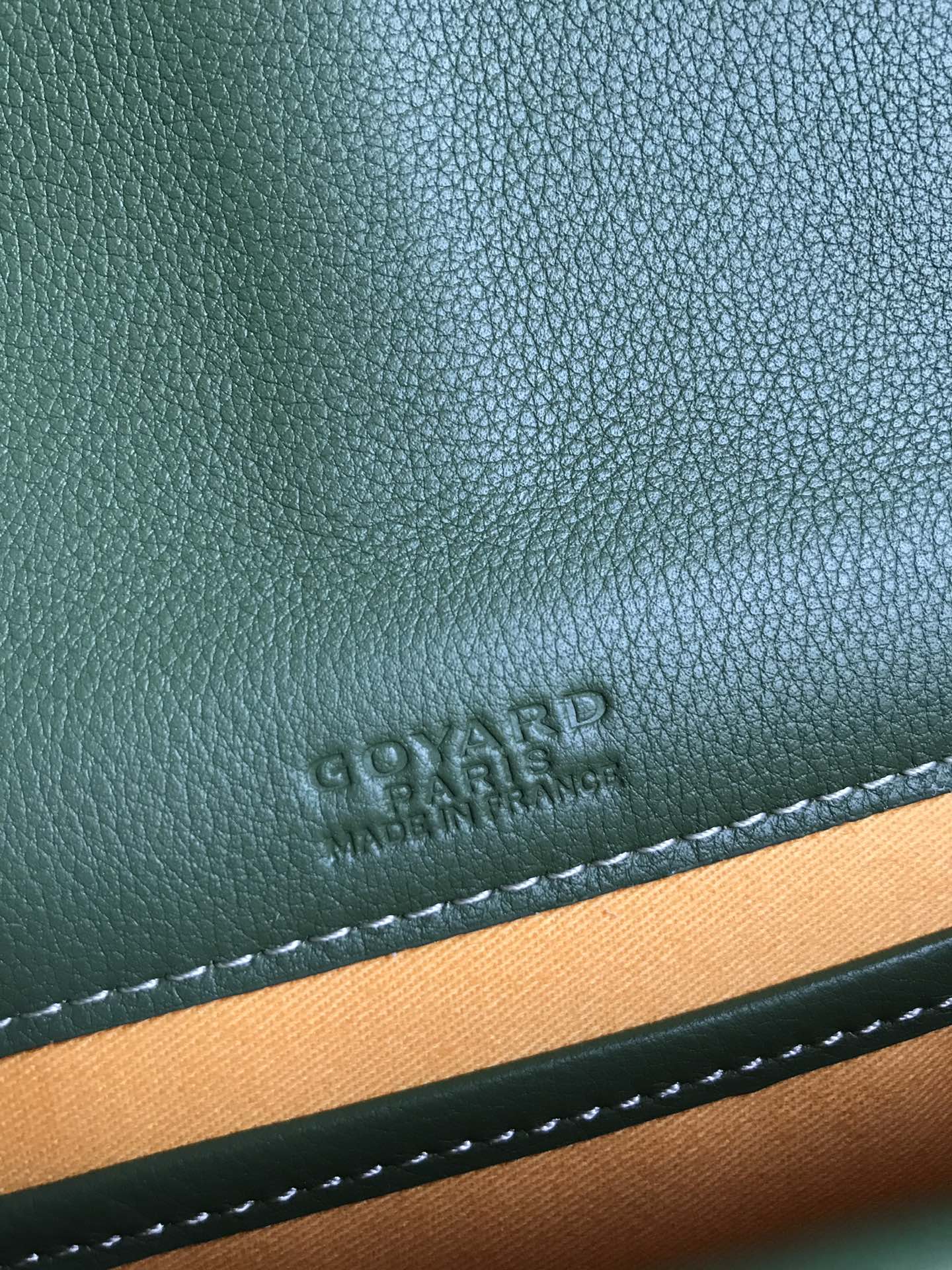GOYARD BELVEDERE MM BAG 21 IN GREEN GOYARDINE CANVAS AND CALFSKIN