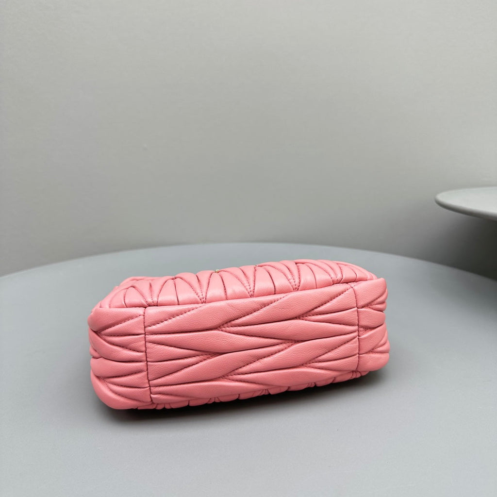 MIU MIU MINI HOBO 20 BAG IN HOT PINK SHEEPSKIN