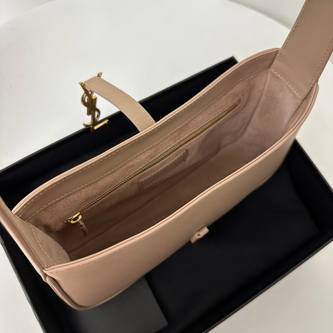 SAINT LAURENT LE 5 À 7 BAG 24 BEIGE CREAM CALFSKIN