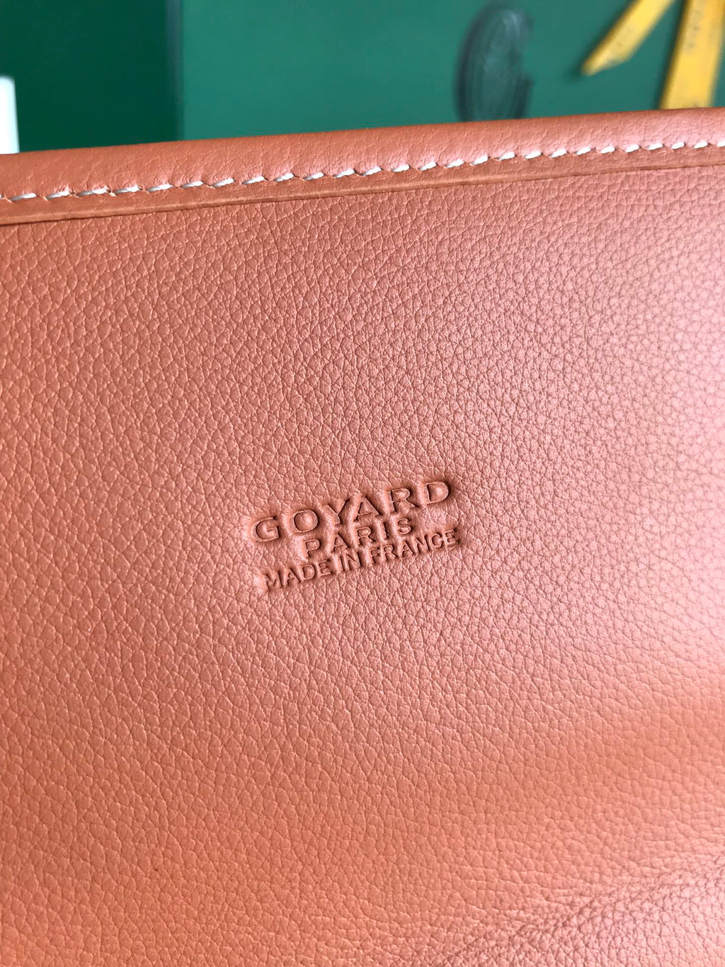 GOYARD SAINT LÉGER BACKPACK 35 IN BROWN GOYARDINE CANVAS AND CALFSKIN WITH CARTOON PATCH