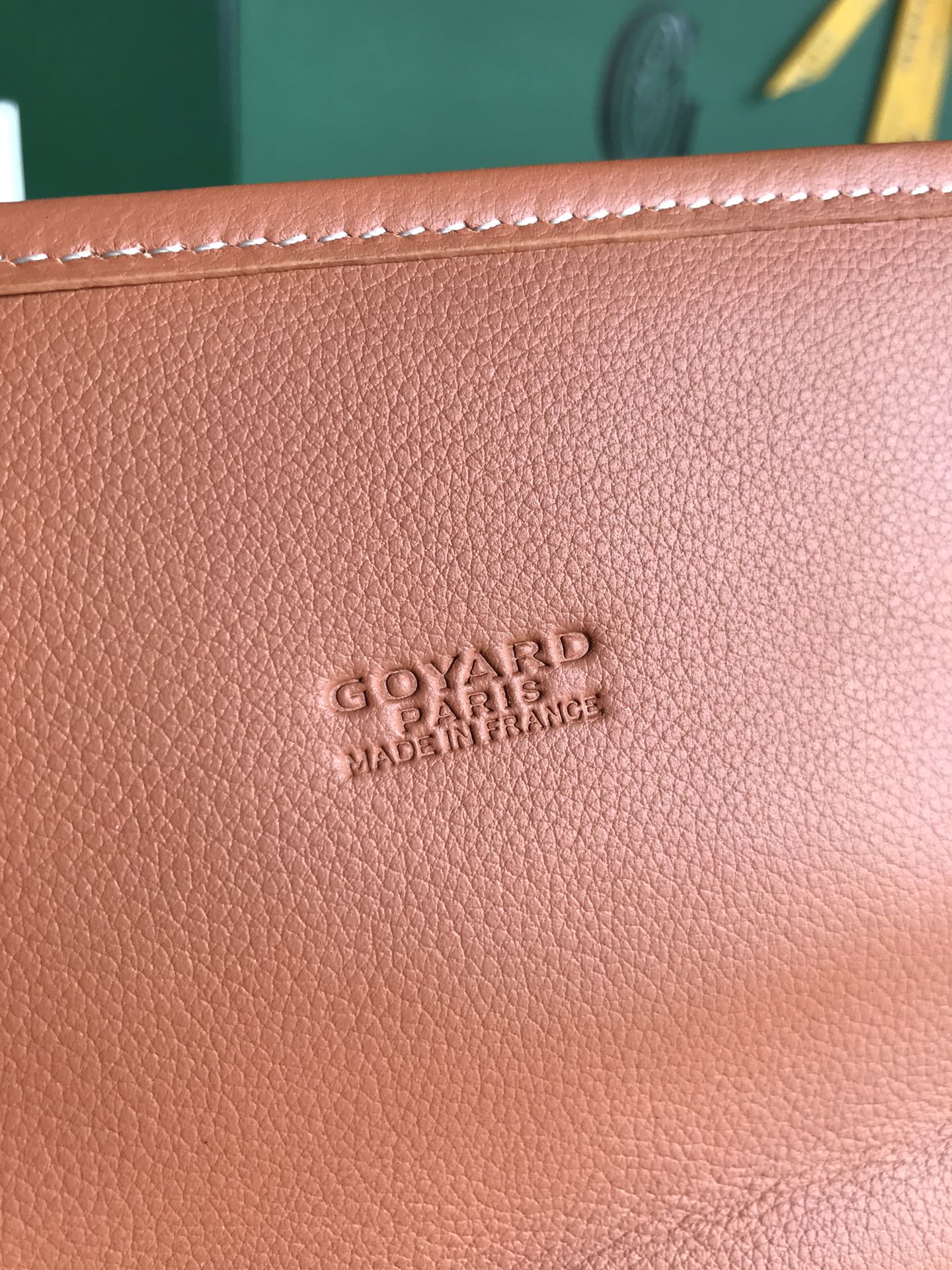 GOYARD SAINT LÉGER BACKPACK 35 IN BROWN GOYARDINE CANVAS AND CALFSKIN WITH CARTOON PATCH