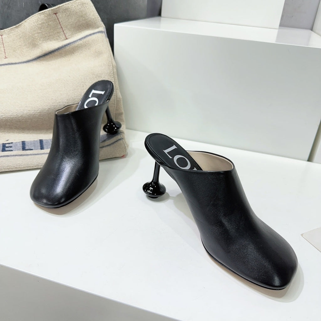 LW TOY MULE 95 BLACK CALFSKIN