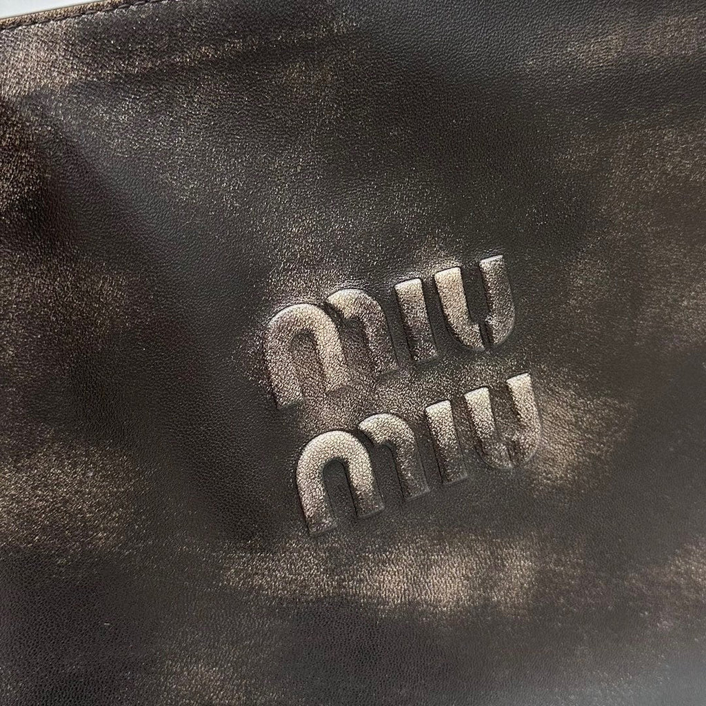 MIU MIU HOBO BAG 39 IN BLACK OMBRE CALFSKIN