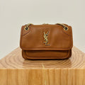 SAINT LAURENT NIKI MEDIUM 26 LAMBSKIN CINNAMON BROWN