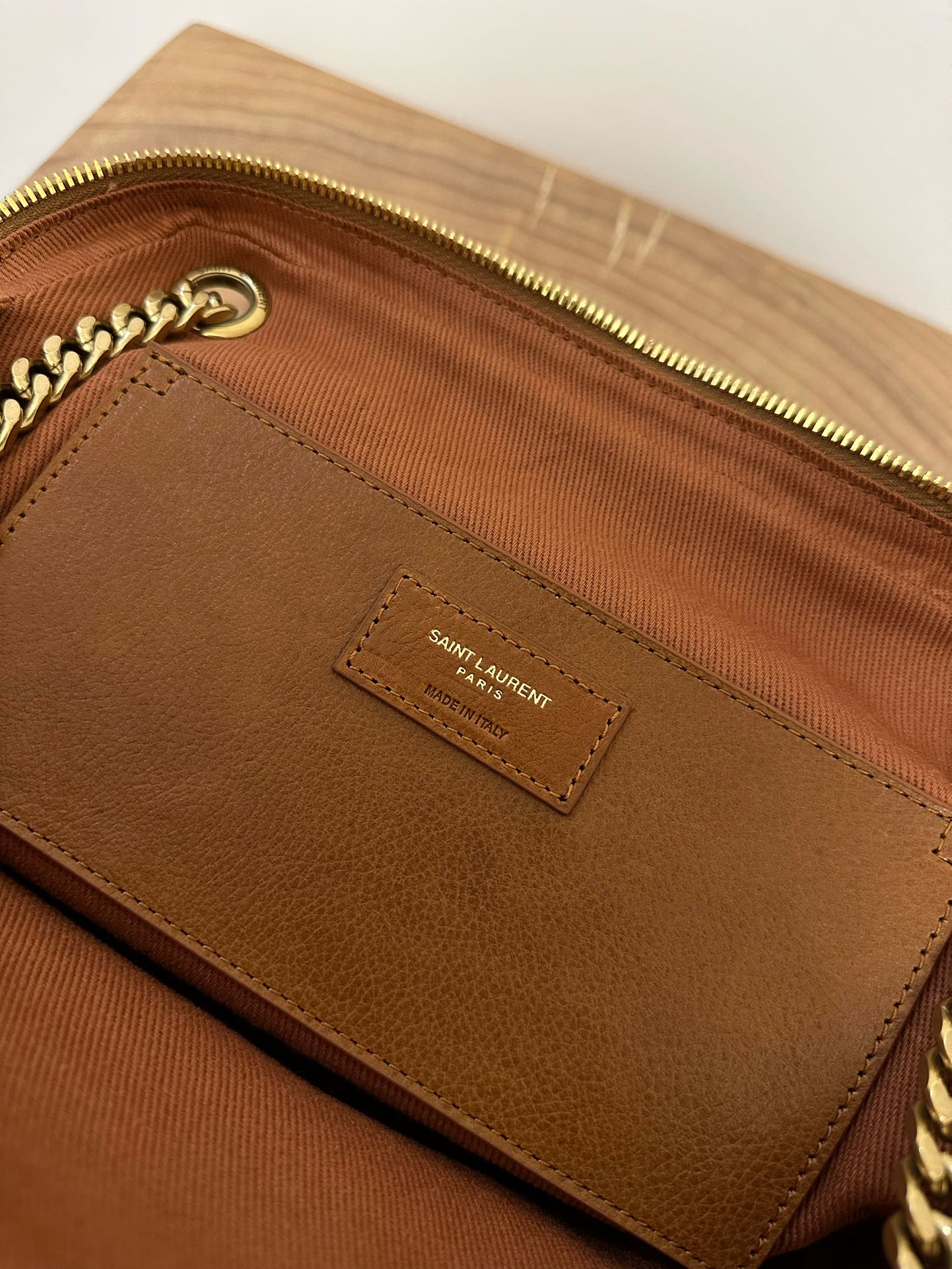 SAINT LAURENT NIKI MEDIUM 26 LAMBSKIN CINNAMON BROWN