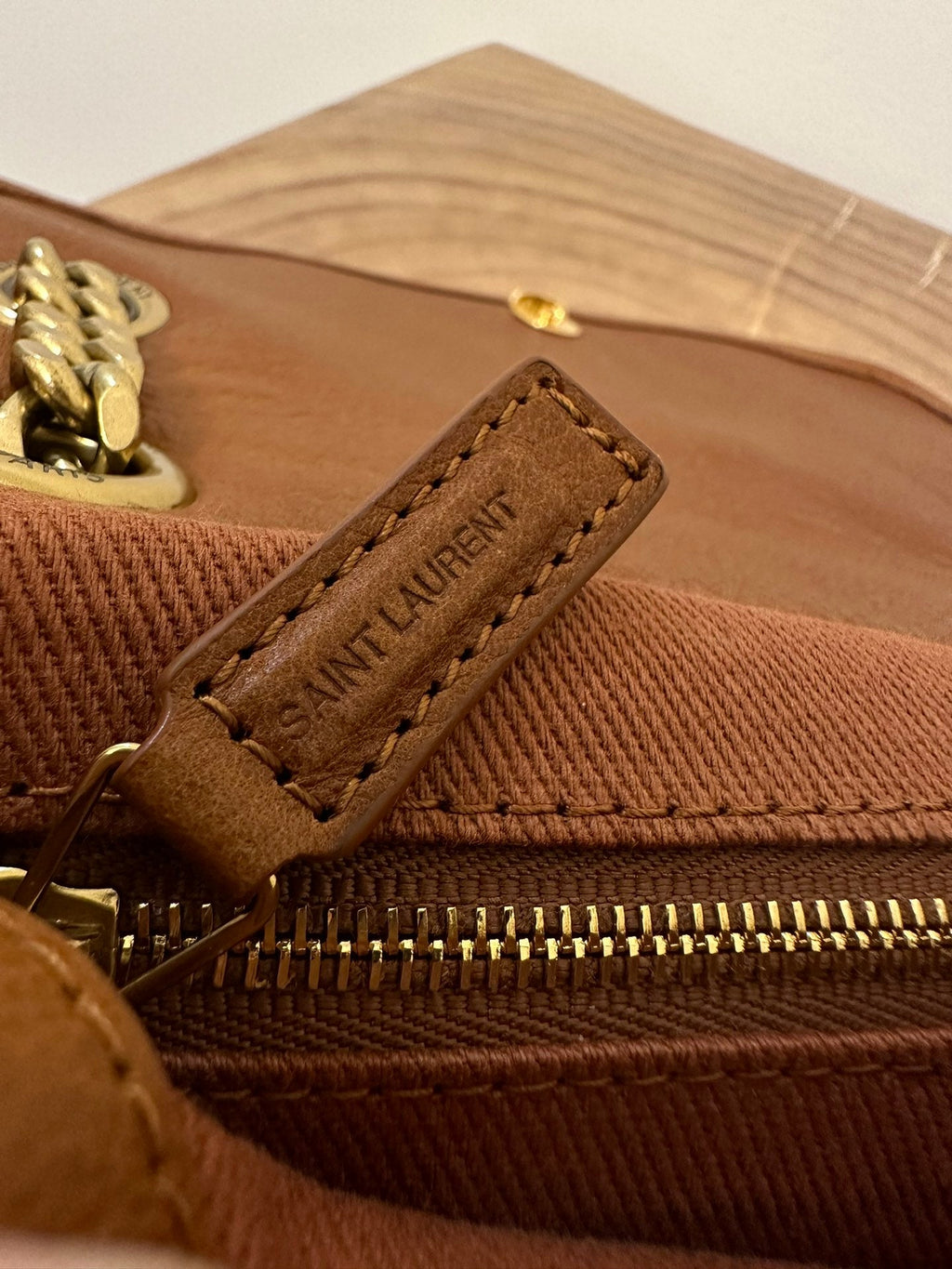 SAINT LAURENT NIKI MEDIUM 26 LAMBSKIN CINNAMON BROWN