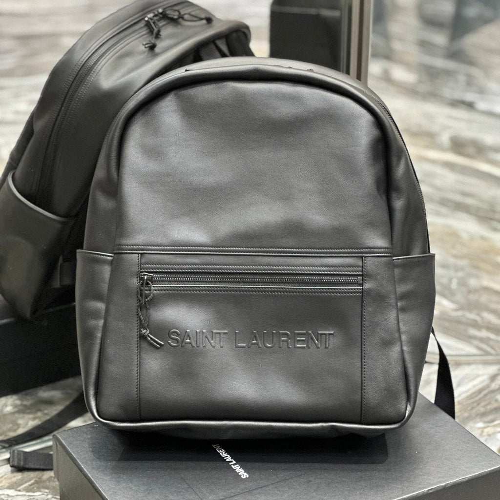 SAINT LAURENT BACKPACK 37 IN ECHO GRAY CALFSKIN