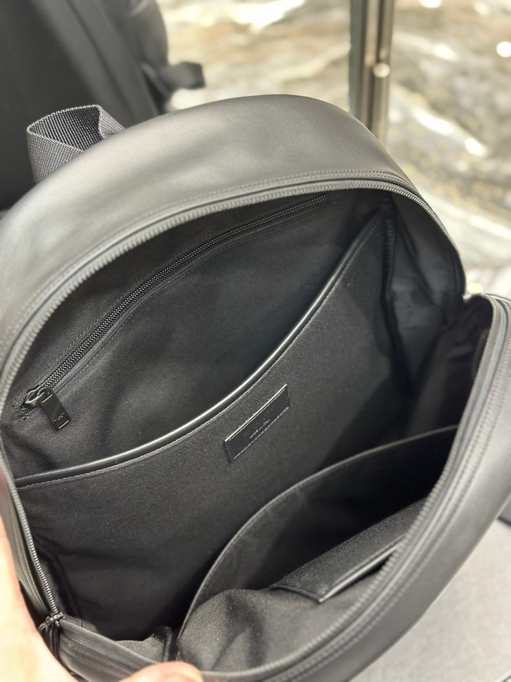 SAINT LAURENT BACKPACK 37 IN ECHO GRAY CALFSKIN