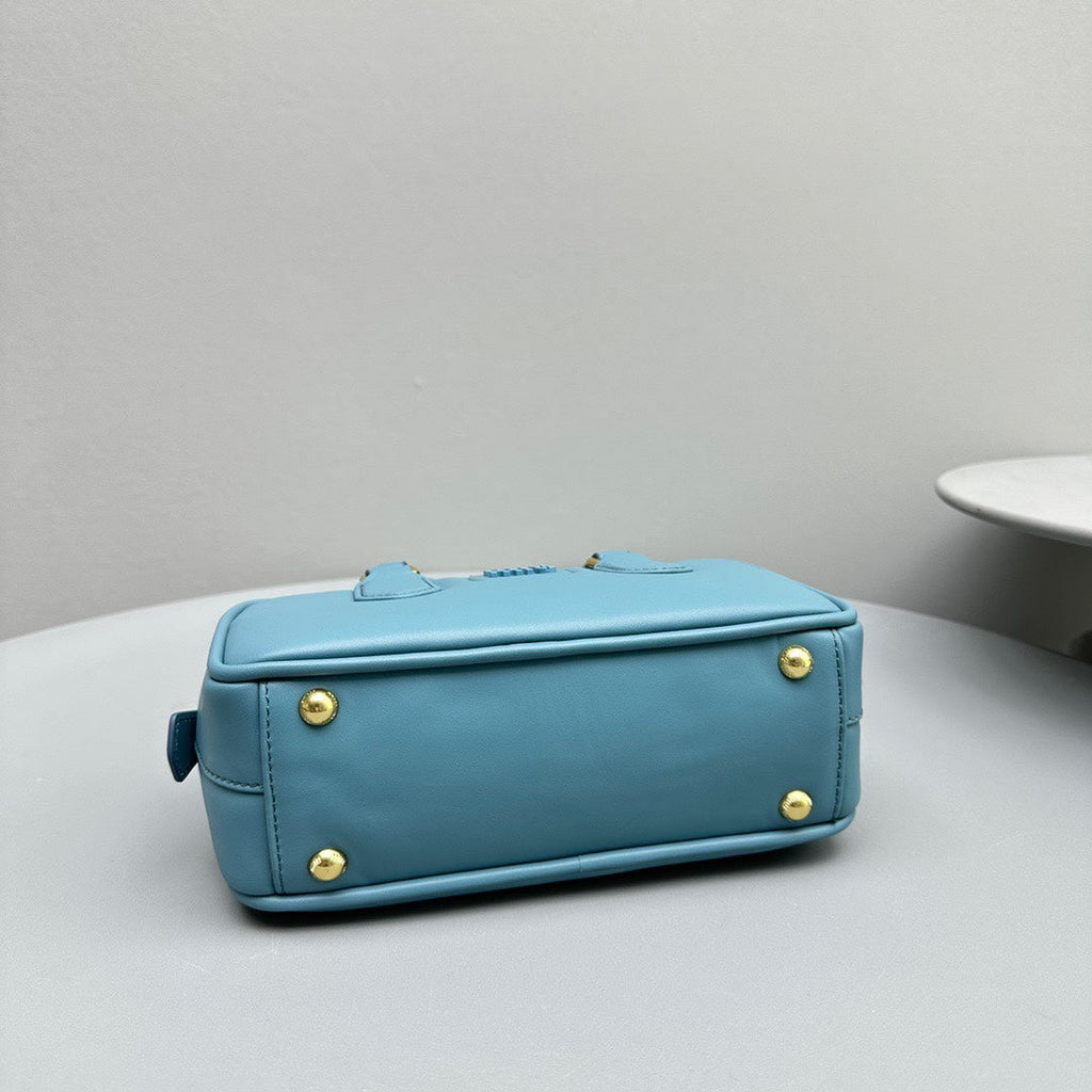 MIU MIU ARCADIE SMALL 22 BAG IN BLUE MINT CALFSKIN