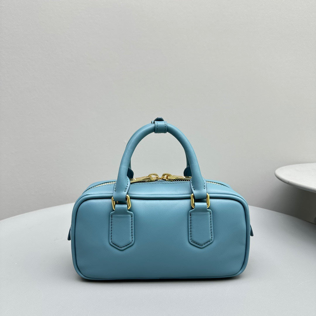 MIU MIU ARCADIE SMALL 22 BAG IN BLUE MINT CALFSKIN