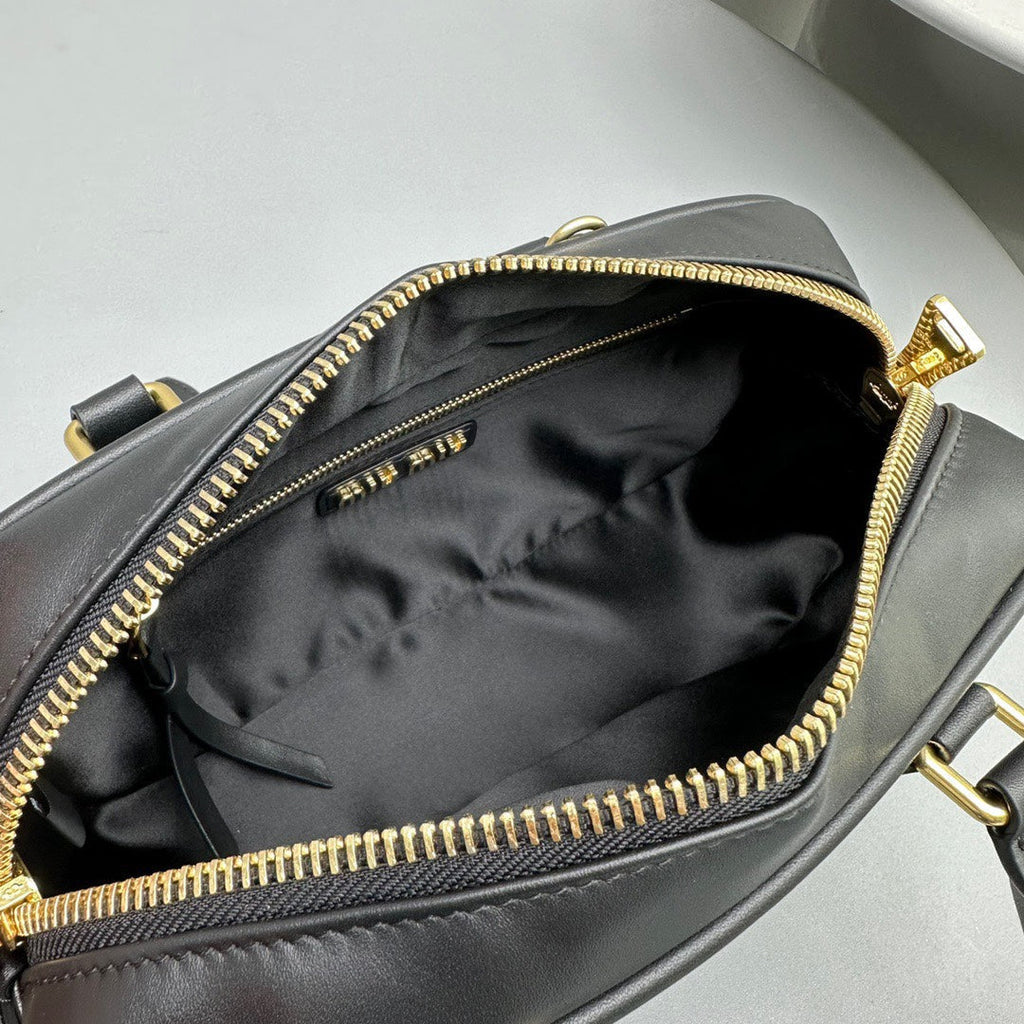 MIU MIU ARCADIE SMALL 22 BAG IN BLACK CALFSKIN