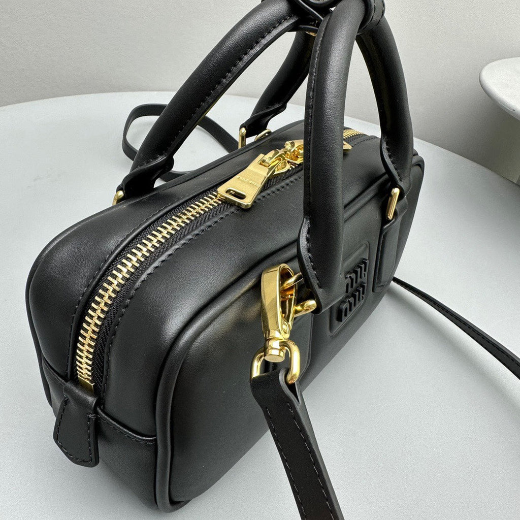 MIU MIU ARCADIE SMALL 22 BAG IN BLACK CALFSKIN