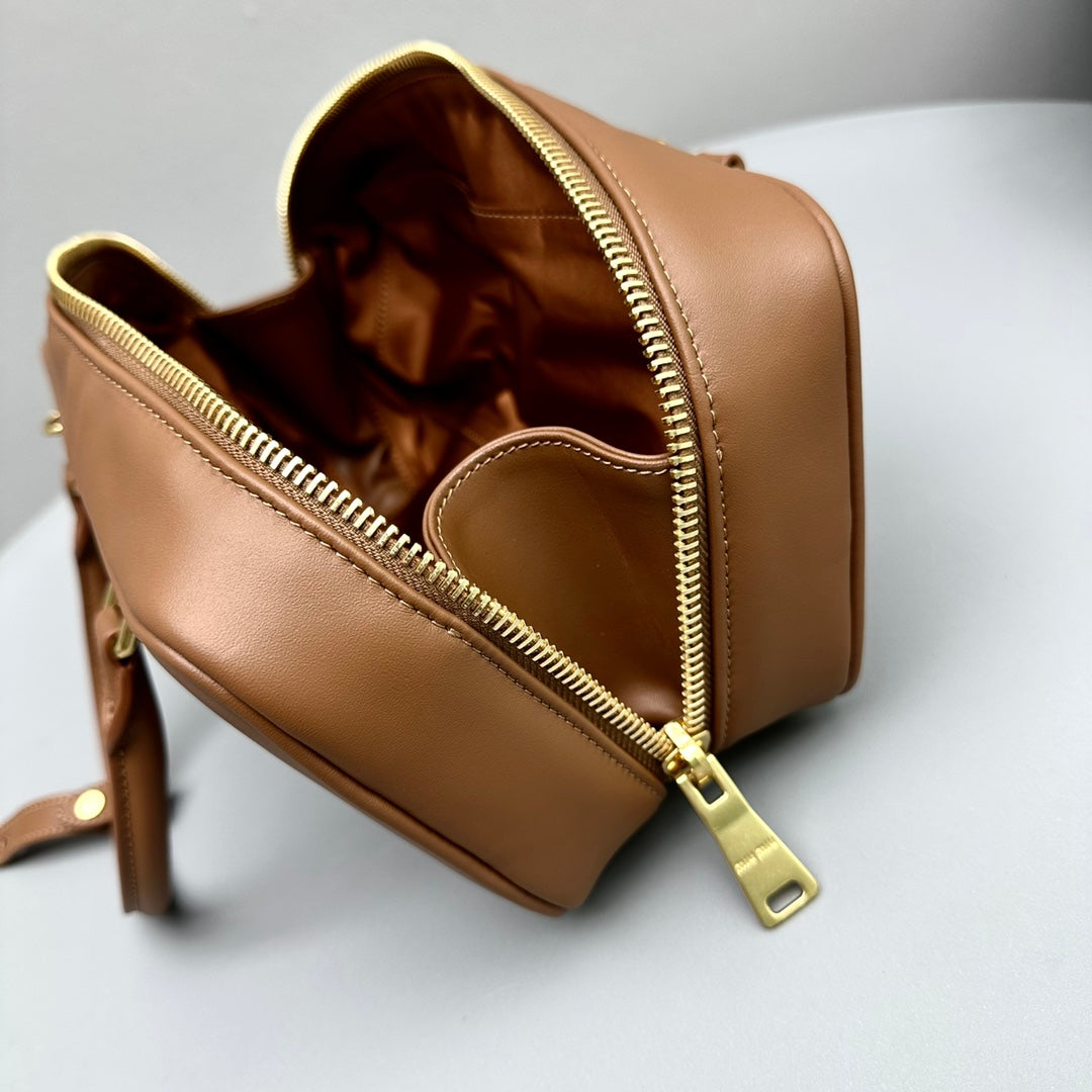 MIU MIU ARCADIE 27 BAG IN CINNAMON BROWN CALFSKIN