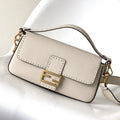 FENDI Fend Baguette 27 Bag Beige Calfskin Ghw
