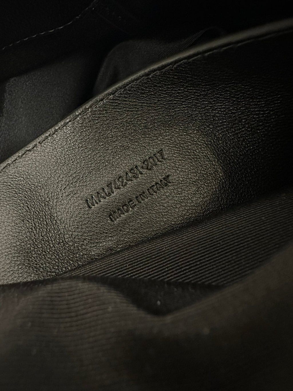 SAINT LAURENT JAMIE 43 LARGE LAMBSKIN BLACK